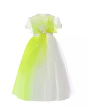 Платье со съёмной передней деталью и пышной юбкой, белое Eirene