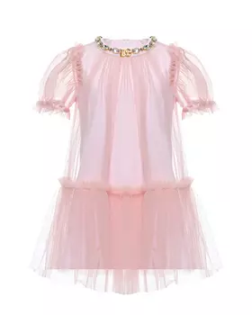 Платье со стразами, розовая Dolce&Gabbana