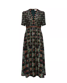 Платье TABITHA-C, графичный принт и отделка тесьмой Saloni