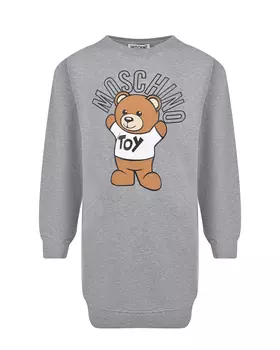 Платье-толстовка с принтом "медвежонок" Moschino детское