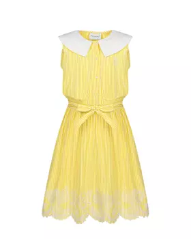 Платье в полоску с белым воротником Ermanno Scervino
