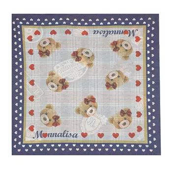 Платок с принтом "медвежата", 67x71 см Monnalisa детский