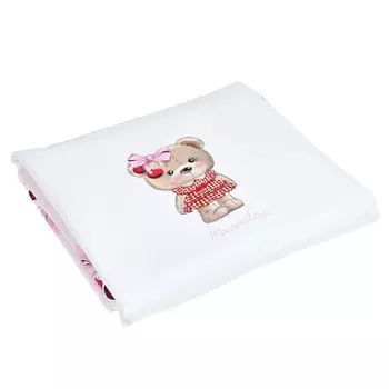 Плед с принтом "мишка в платье с вишенкой" Monnalisa