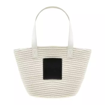 Плетеная сумка с черным лого No. 21