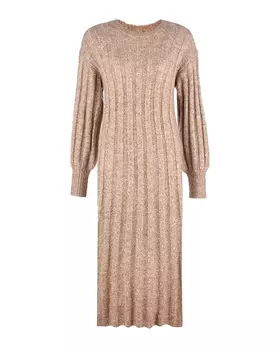 Плиссированное платье бежевого цвета By Malene Birger