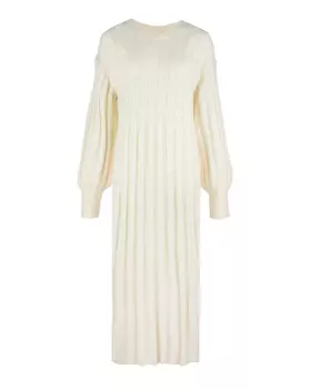 Плиссированное платье кремового цвета By Malene Birger