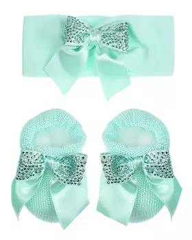 Подарочный набор: повязка и пинетки, банты Story Loris