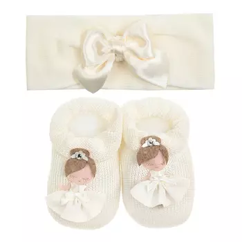 Подарочный набор (повязка с бантом и пинетки) Story Loris