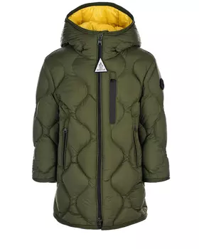 Пуховик цвета хаки Moncler детский