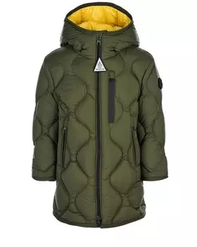 Пуховик цвета хаки Moncler детский