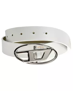 Ремень с фигурной пряжкой, белый Diesel