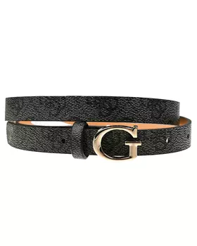 Ремень с имитацией змеиной кожи, черный Guess