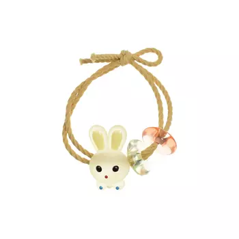 Резинка для волос, бежевая с зайчиком Tais детская