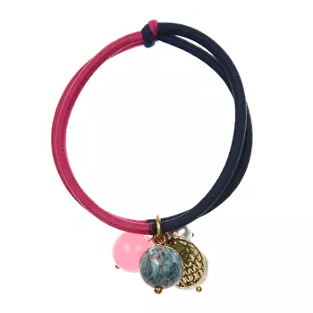 Резинка для волос, бордо/синяя Tais