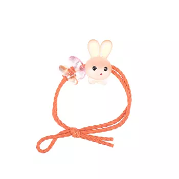 Резинка для волос, оранжевая с зайчиком Tais детская