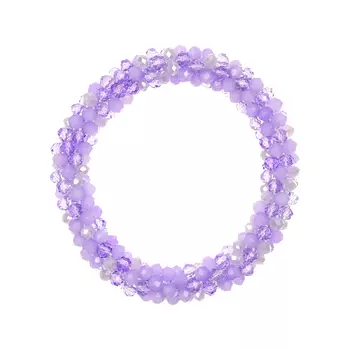 Резинка для волос с бисером, сиреневая Rena Chris