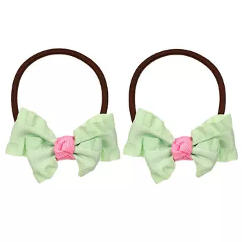 Резинка для волос зеленая с воланом, 2 шт Tais