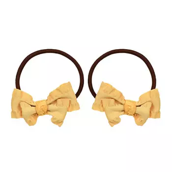 Резинка для волос желтая с воланом, 2 шт Tais