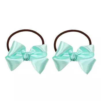 Резинка с бирюзовым атласным бантиком, 2 шт Tais