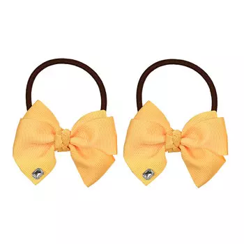 Резинка с желтым бантиком и камнем, 2 шт Tais