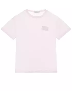 Розовая футболка из хлопка Dolce&amp;Gabbana детская
