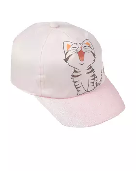 Розовая кепка с принтом "котенок" Il Trenino