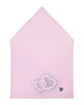 Розовая косынка с сердечками из стразов Il Trenino