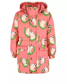 Розовая куртка с принтом "белые медведи" Mini Rodini детская