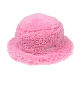 Розовая плюшевая панама Monnalisa детская