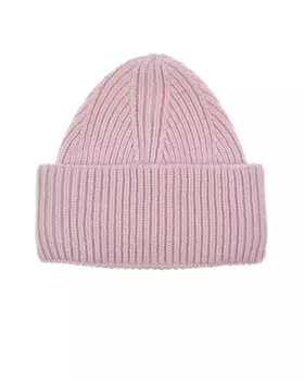Розовая шапка бини с широким отворотом Regina детская