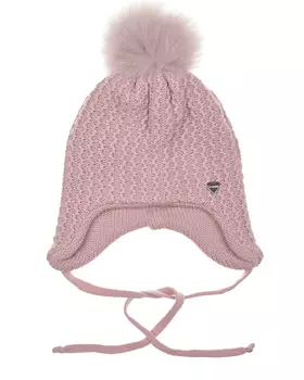 Розовая шапка с ажурным узором Il Trenino детская