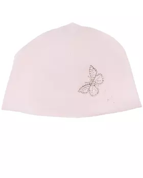 Розовая шапка с бабочкой из стразов Story Loris