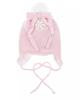 Розовая шапка с бантом Il Trenino детская