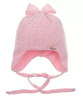 Розовая шапка с россыпью стразов Il Trenino детская