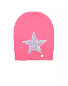 Розовая шапка с серебристой звездой Il Trenino детская
