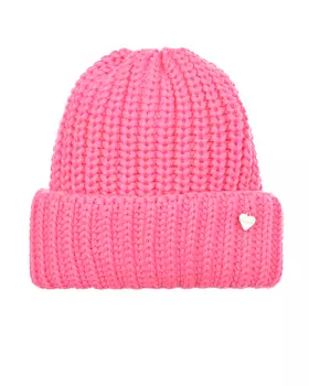Розовая шапка с широким отворотом Il Trenino детская
