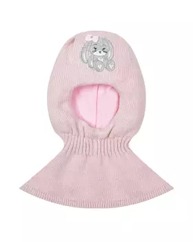 Розовая шапка-шлем с декором "зайчик" Chobi детская