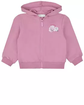 Розовая спортивная куртка с аппликацией "котенок" Monnalisa детская