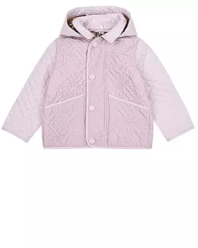 Розовая стеганая куртка Burberry детская