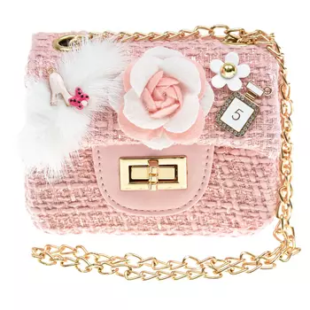 Розовая сумка с цветами, 10x12x5 см Rena Chris детская