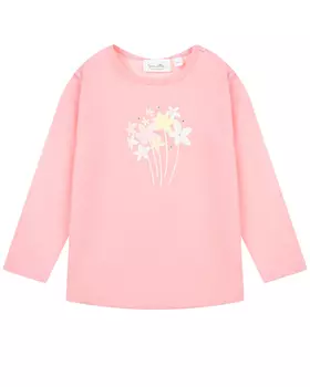 Розовая толстовка с принтом "цветы" Sanetta fiftyseven