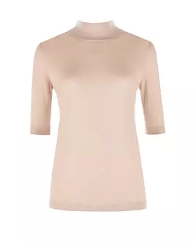 Розовая водолазка с короткими руквами Panicale