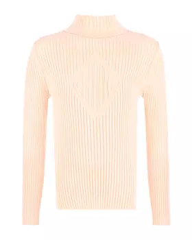 Розовая водолазка с логотипом в тон Chloe детская