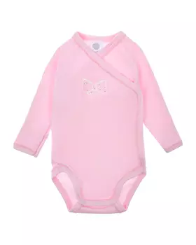 Розовое боди с бантом из стразов Sanetta