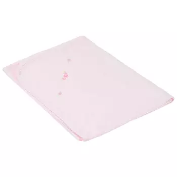 Розовое одеяло с цветочной вышивкой Lyda Baby детское