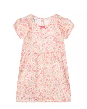 Розовое платье с цветочным принтом Sanetta Kidswear