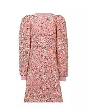 Розовое платье с пайетками Miss Blumarine детское