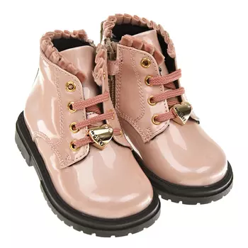 Розовые ботинки на молнии и шнуровке Walkey детские