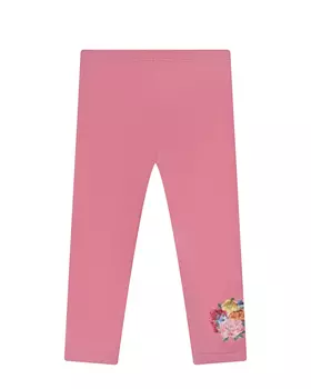 Розовые леггинсы с цветной аппликацией Monnalisa детские