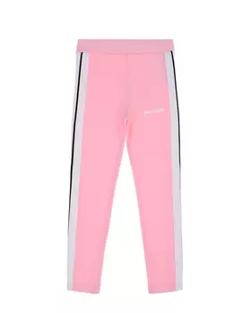 Розовые леггинсы с лампасами Palm Angels детские